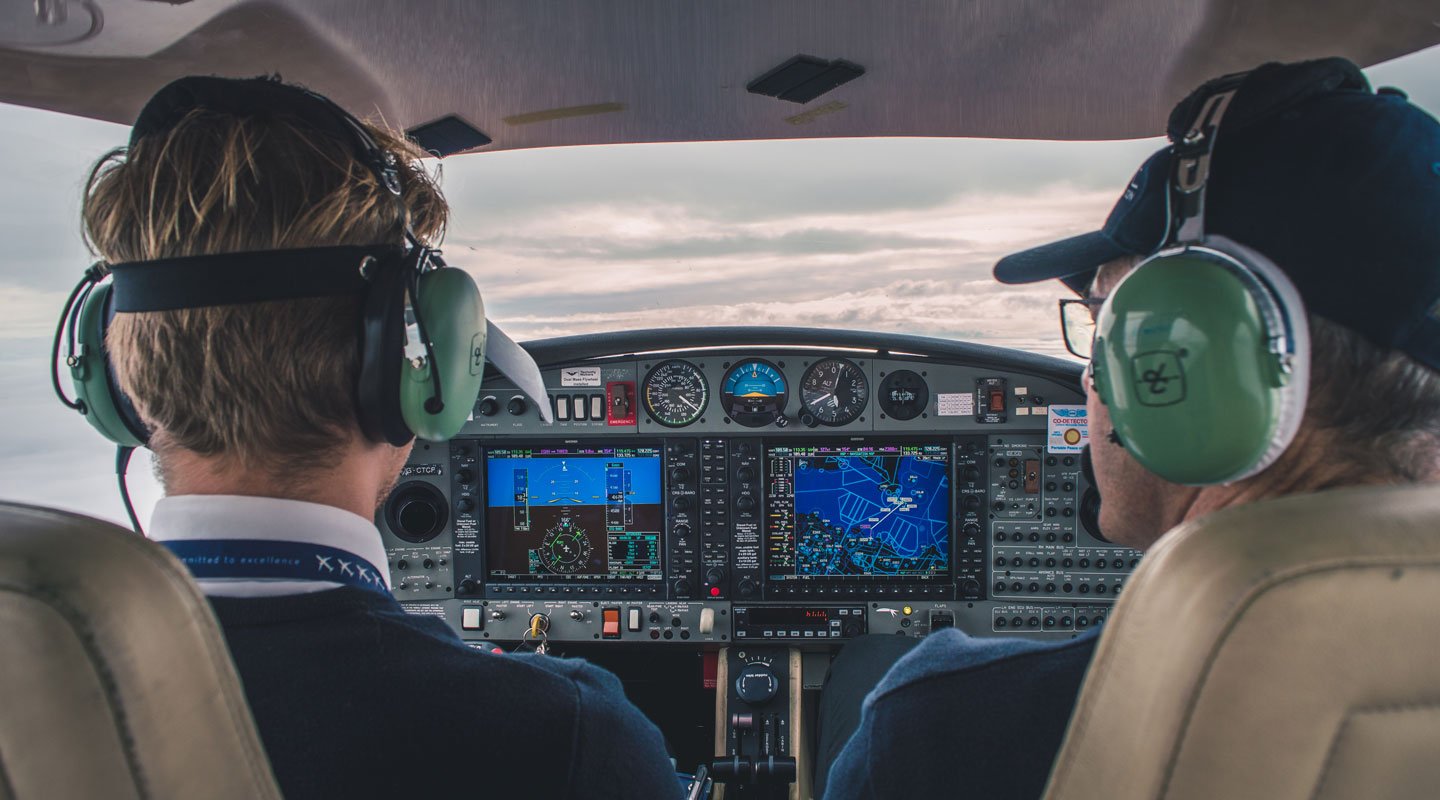 In the cockpit