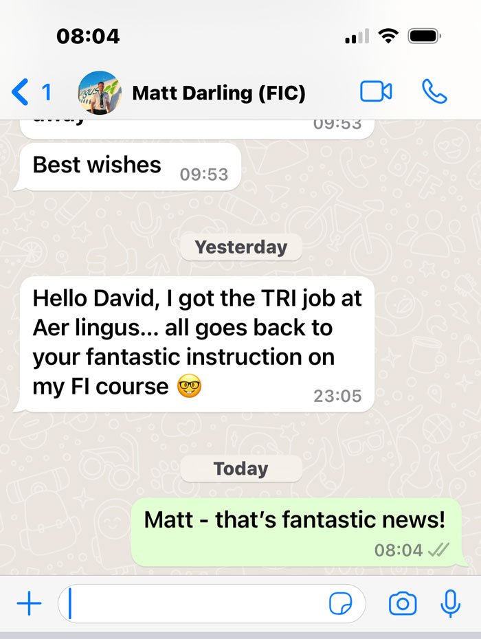 new job message